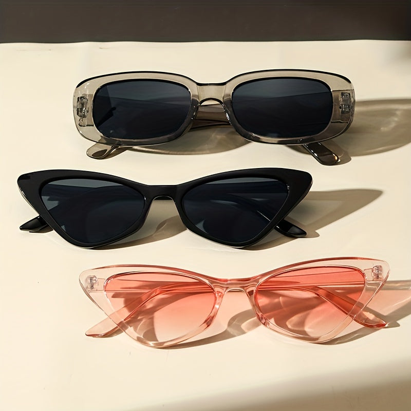 3 Pairs Jelly Sunglasses for Women Men UV400 Sun Shades Glasses
