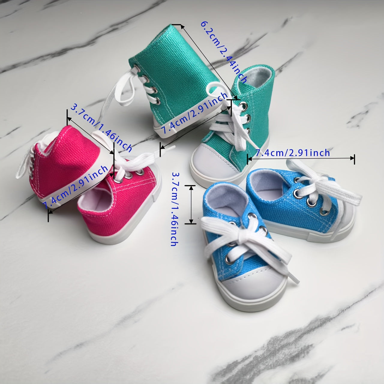 2pcs Lace Up Doll Shoes Canvas Shoes for Doll Outfits Enhances Look