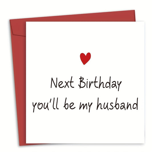 Funny Fiance Birthday Card For Him Husband Card Romantic Love Card