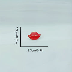 Red Lip Pin Badge Romantic Couple Party Gift