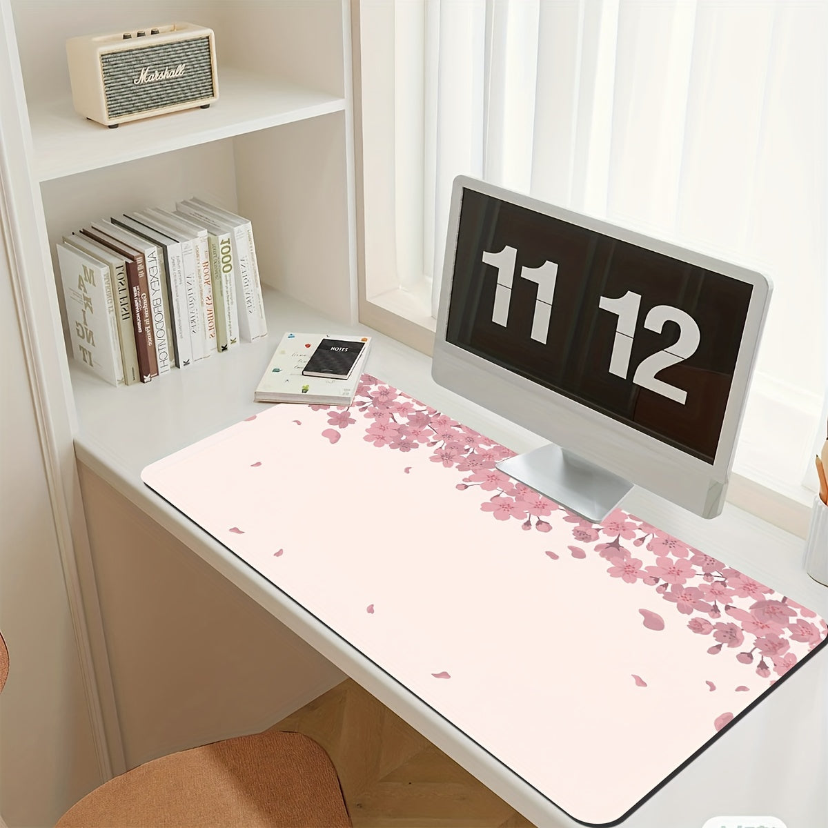 Sakura Mouse Pad Non Slip Rubber Base Desk Mat 300x700x2mm Thick Large Table Pad