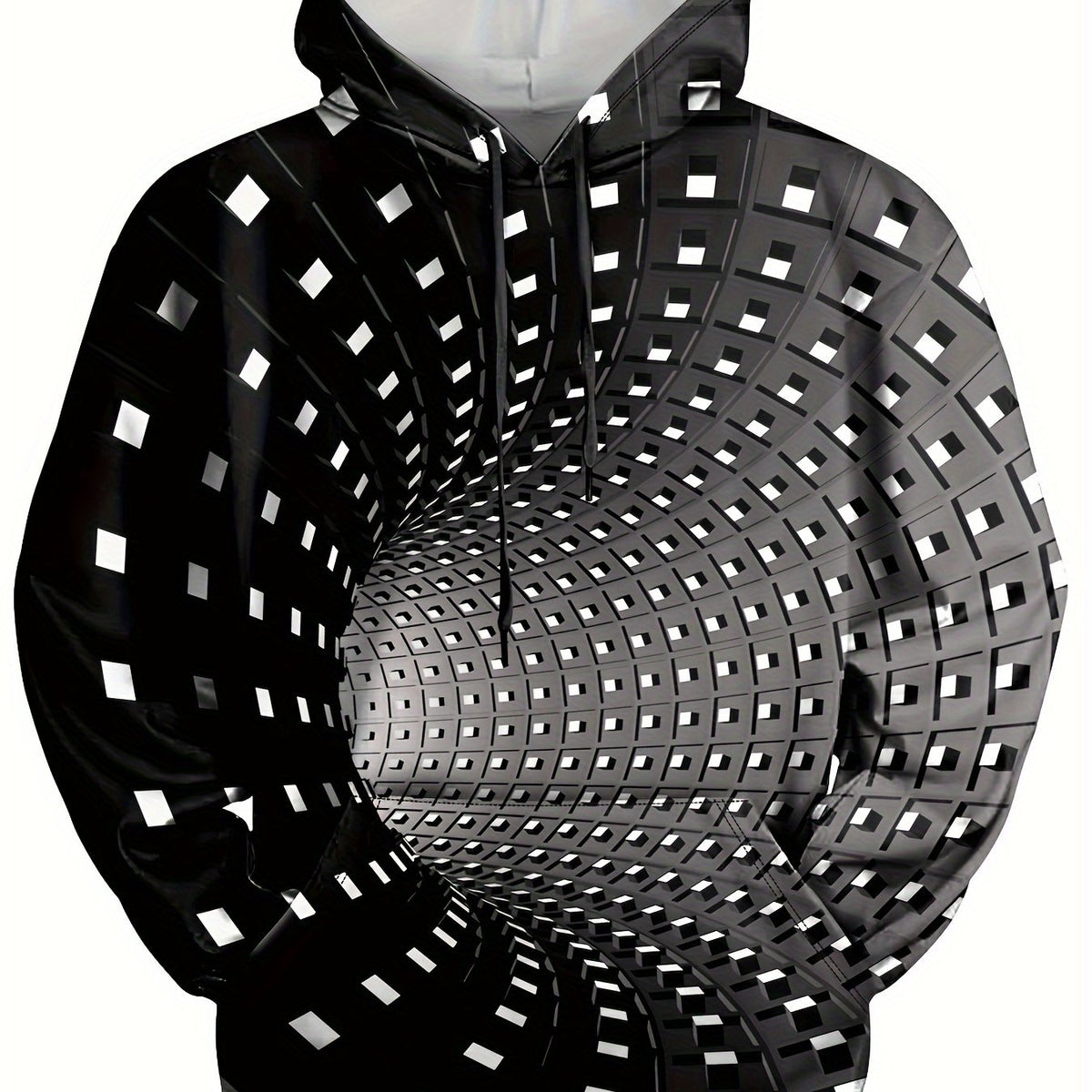 Optical Vision Swirl 3d Print Hoodies For Men Graphic Hoodie