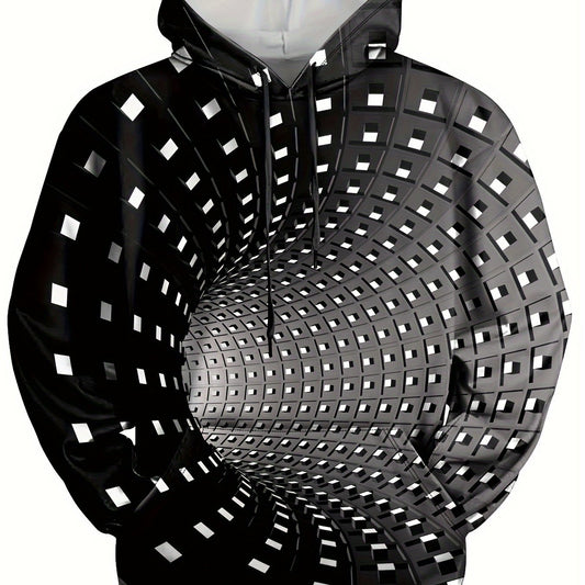 Optical Vision Swirl 3d Print Hoodies For Men Graphic Hoodie