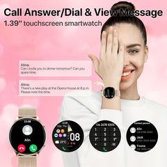Women's Calling Smartwatch 3 Round Smartwatch with 100 Sports Modes
