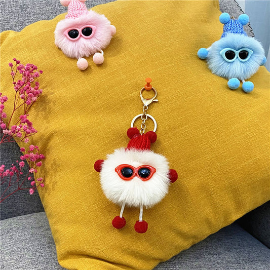 Plush Monster Dust Bunny Elf Snap Hook Key Chain Gift