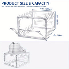 Foldable Magnetic Door Shoe Box Stackable Shoe Rack