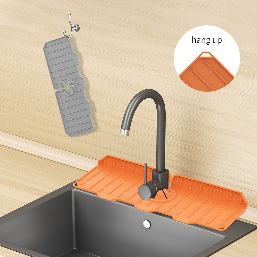 Silicone Faucet Drain Mat Kitchen Waterproof Dry Drain Pad Bathroom Countertop
