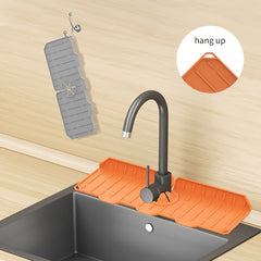 Silicone Faucet Drain Mat Kitchen Waterproof Dry Drain Pad Bathroom Countertop