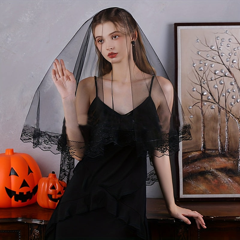 Delicate Lace Veil Headpiece for Weddings & Special Occasions