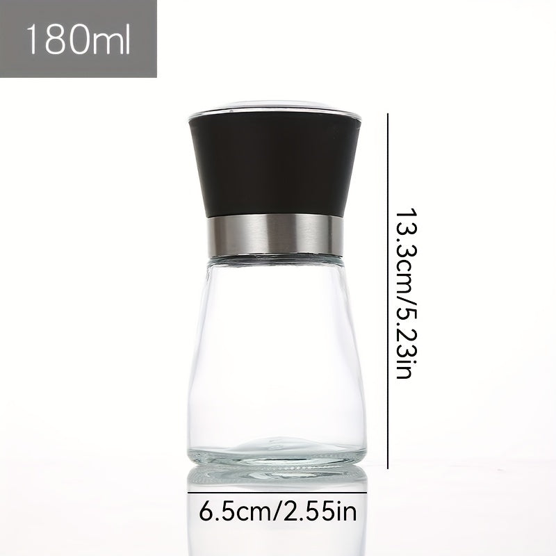 Manual Pepper Grinder Glass Spice Grinder Sea Salt Ginder