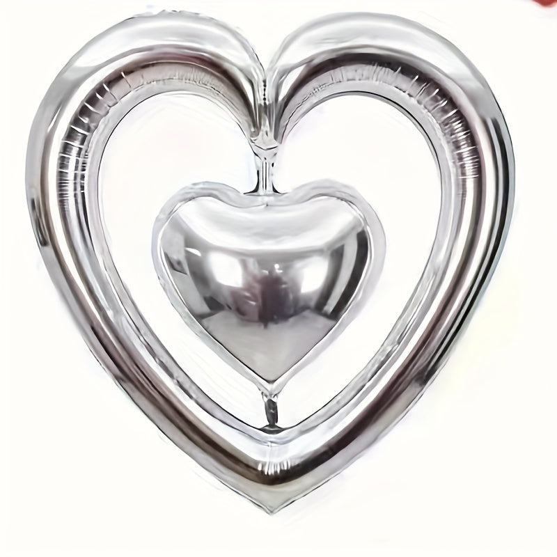Aluminum Film Heart Floating Balloon for Party - Pack of 5