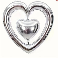 Aluminum Film Heart Floating Balloon for Party - Pack of 5