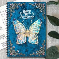 3D Butterfly Spiral Notebook Vibrant & Golden 100 Pages Ideal for Work Study Jou