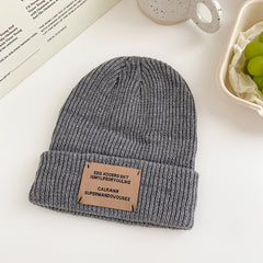 Vintage Woolen Beanie Hat Women's Cap Autumn Winter Cold Cap
