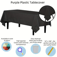 Rectangle Tablecloth Plastic Table Cover Home Decor
