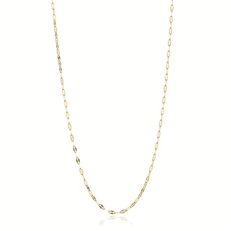 Stainless Steel 18K Plated Chain Necklace For Women Jewelry