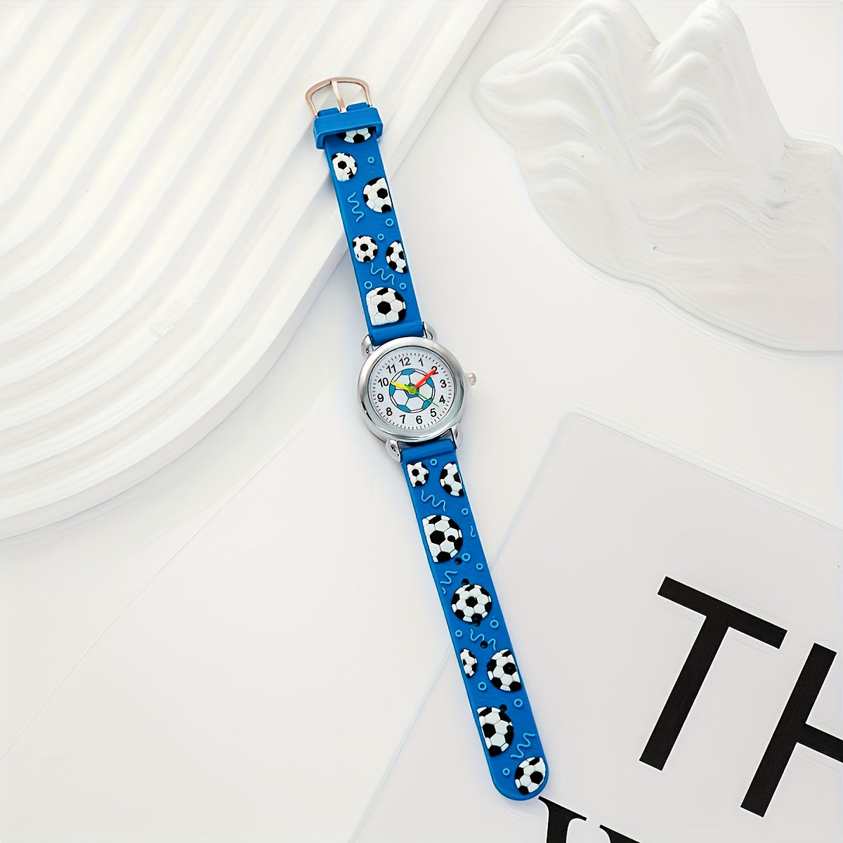 2pcs Football Pattern Quartz Watch