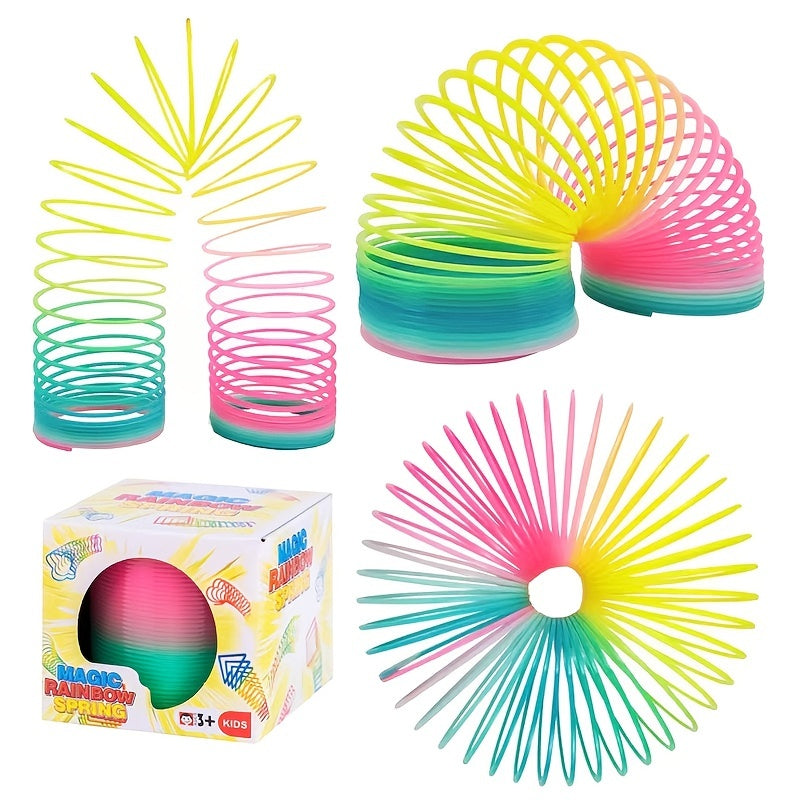 Educational Rainbow Spring Circle Toy for Boys and Girls