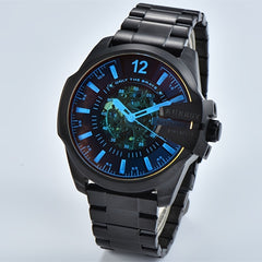 KUERST Steel Strap Mechanical Watch with Glow Pointer