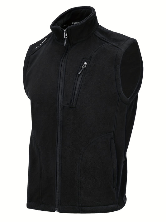 Men's Fleece Vest Zip Up Sleeveless Jacket Outdoor Fall Winter