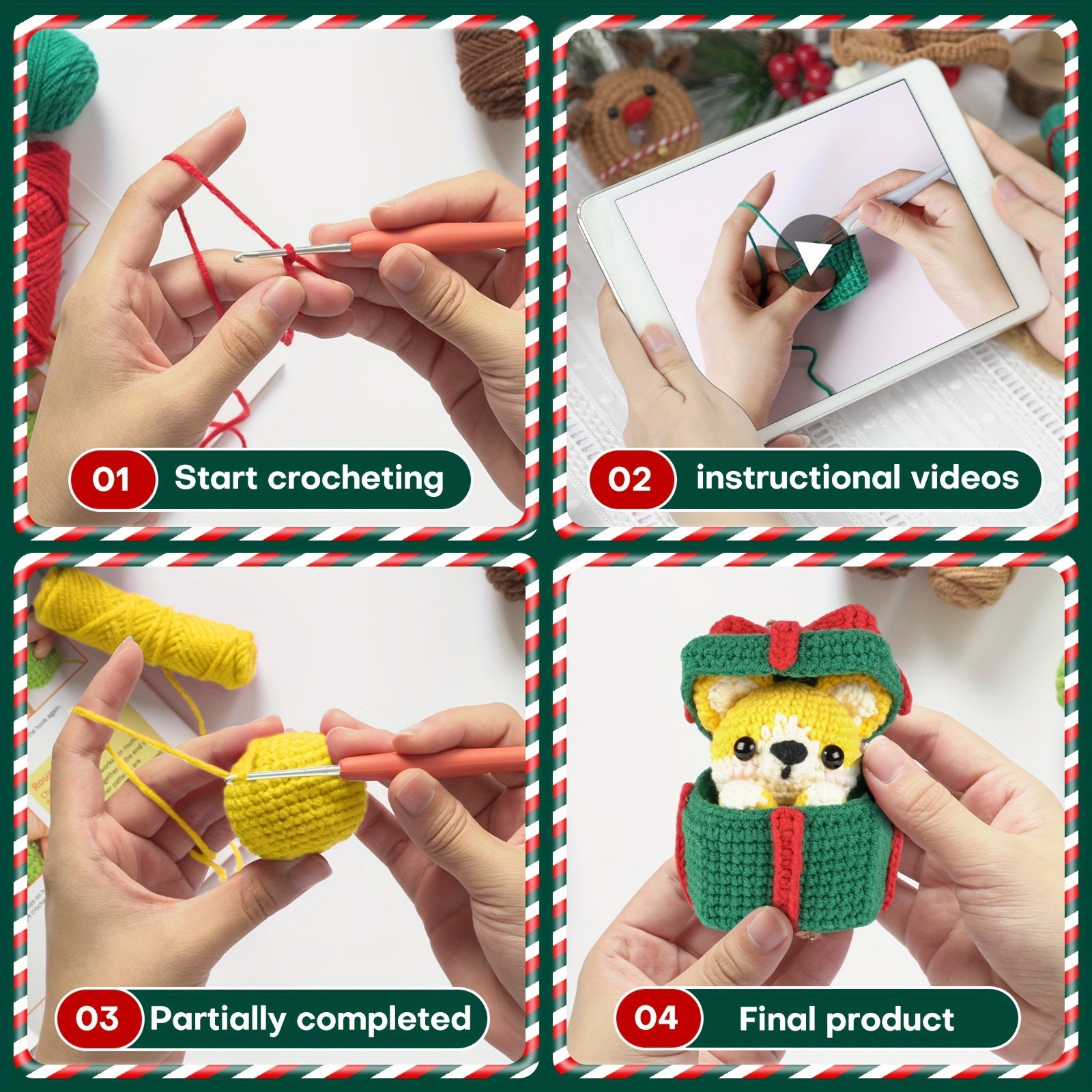 Crochet Kit For Beginners - Birthday Keychain