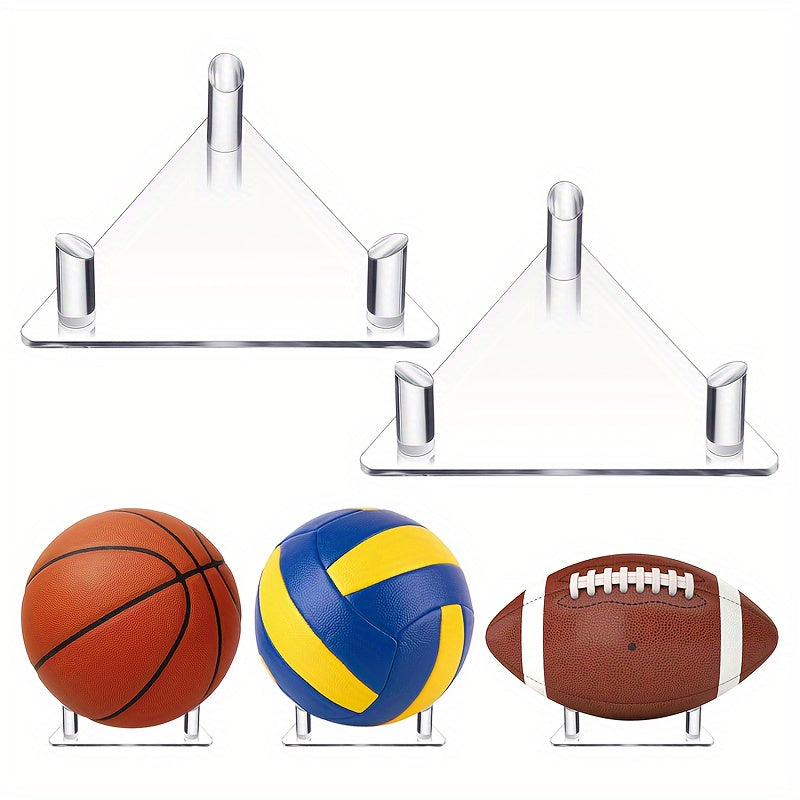 Clear Acrylic Ball Display Stand Sports Ball Storage Rack For Various Balls