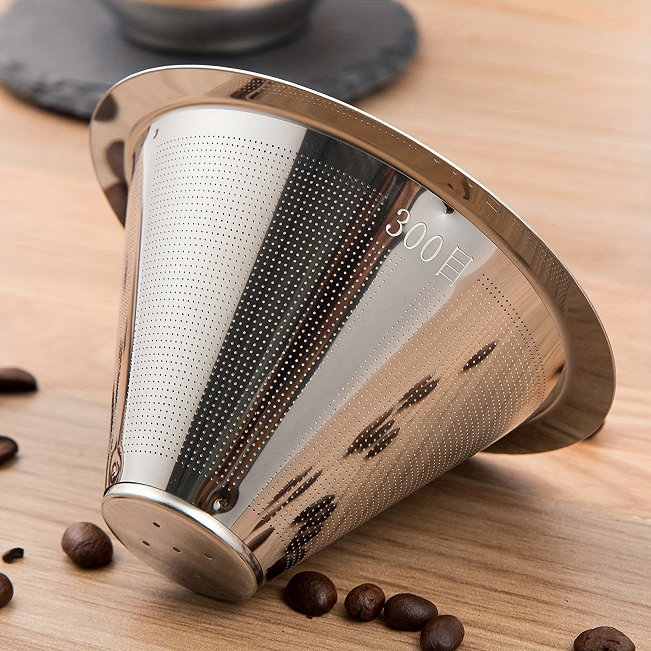 1pc Stainless Steel Filter Mesh Coffee Dipper Cone Stainless Steel Coffee Filter