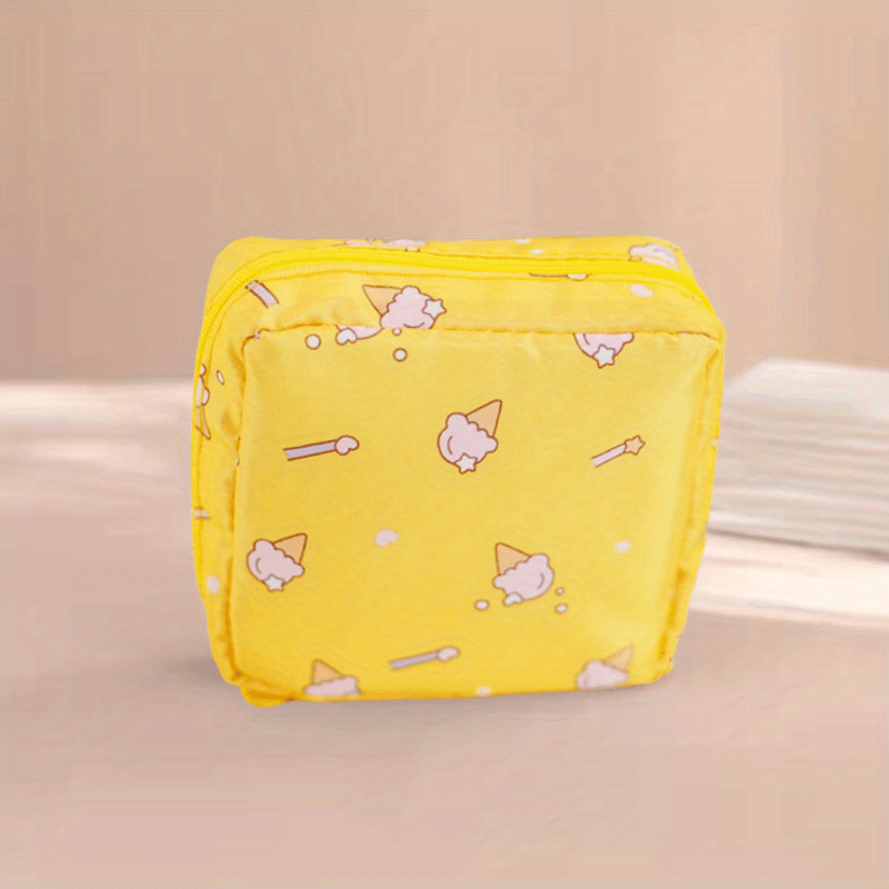 Large Capacity Cartoon Sanitary Napkin Storage Bag for Students