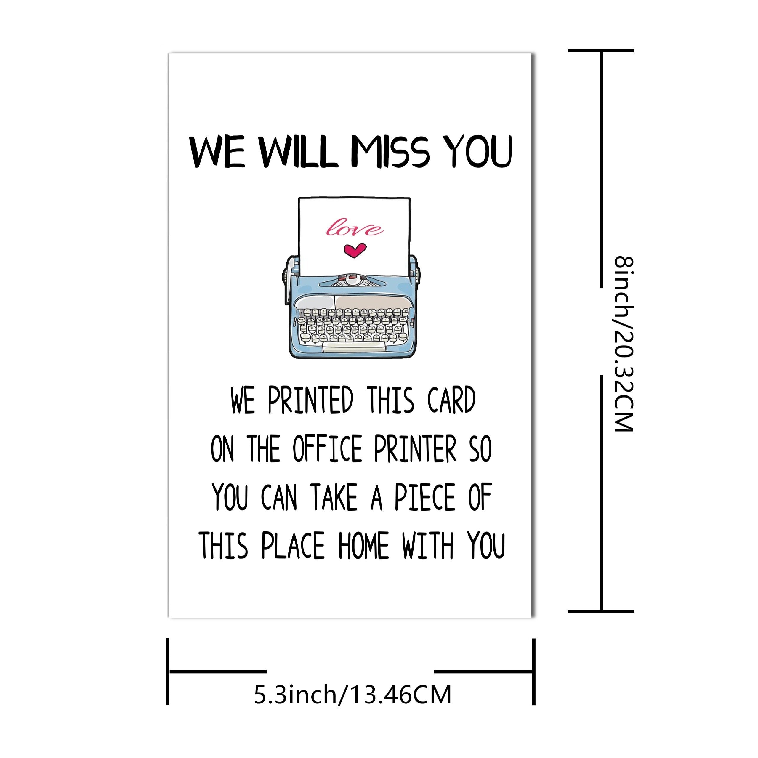 Funny Retirement Cards With Envelope - Hilarious Office Remembrance Cards