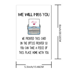 Funny Retirement Cards With Envelope - Hilarious Office Remembrance Cards