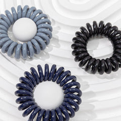 18 Pcs Spiral Hair Ties Coil Hair Ties Phone Cord Hair Ties Ponytail Hair Coils