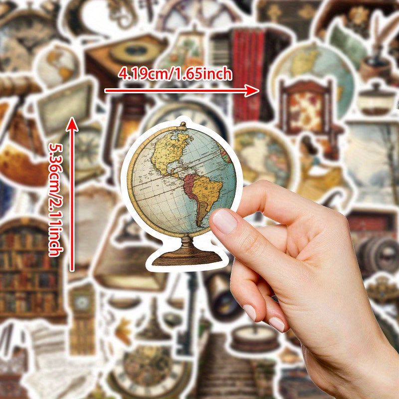 50 Vintage Travel Stickers Waterproof Self Adhesive Decals