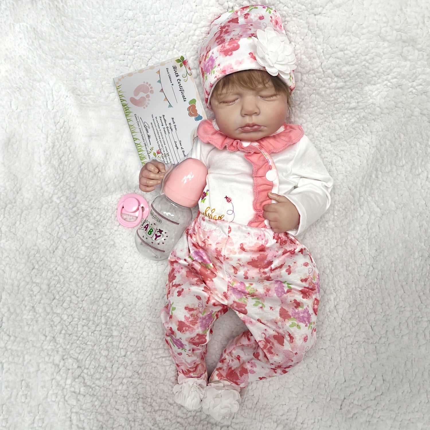 Genesis Painted Girl Bebe Reborn Dolls With Rooted Brown Hair
