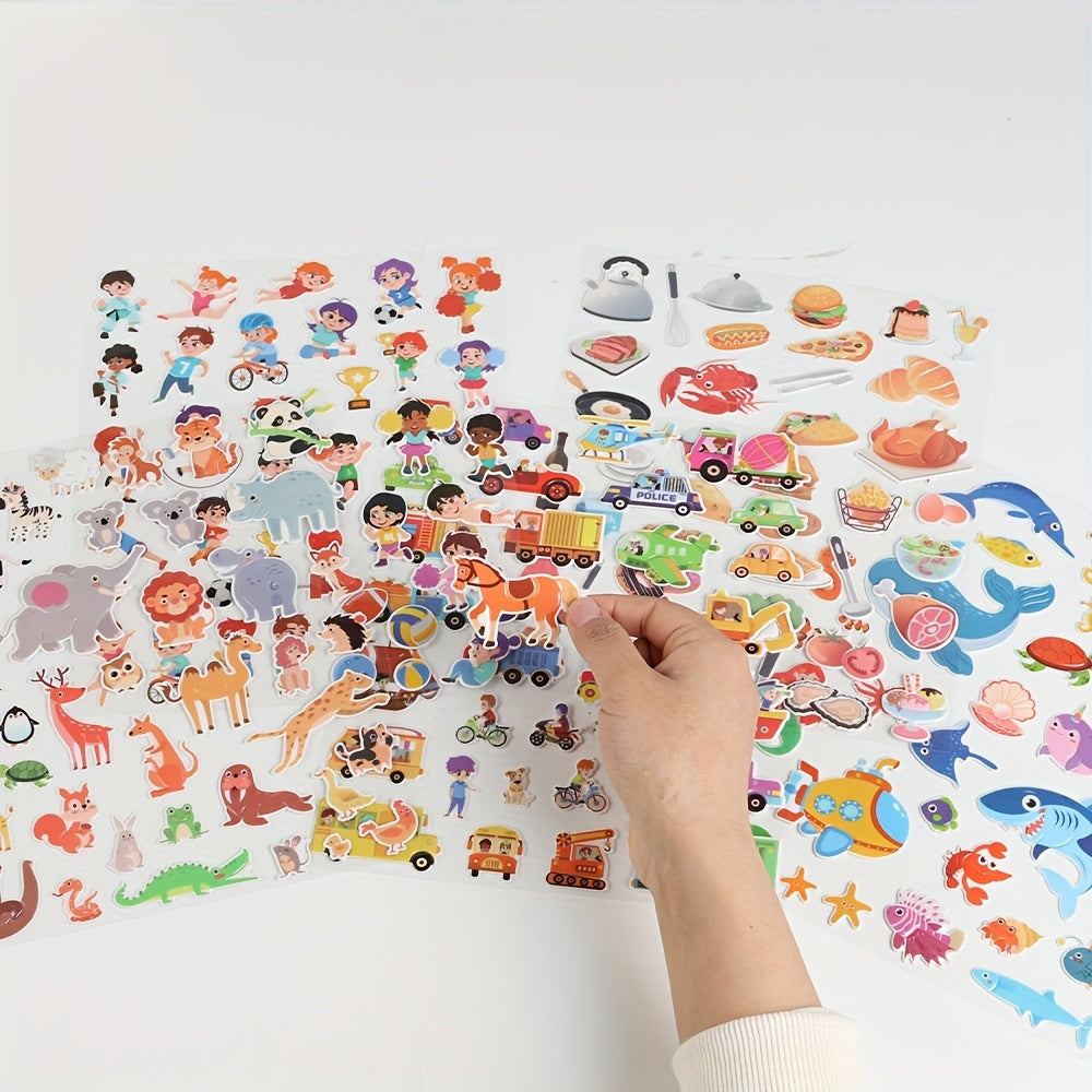 Kids DIY Bubble Scene Sticker Book Jelly Paste Toy