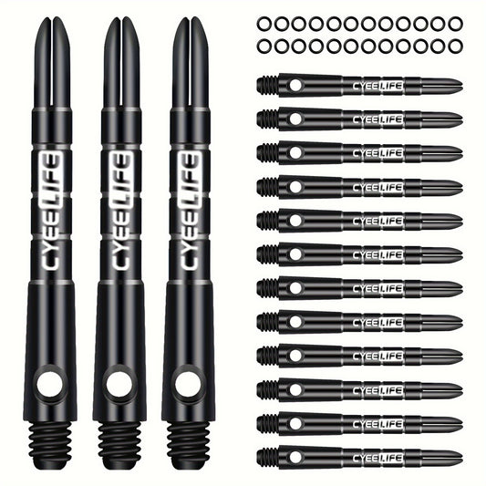 Cyee Life 15pcs 45mm Aluminum Darts Shaft with 20 Rubber Rings