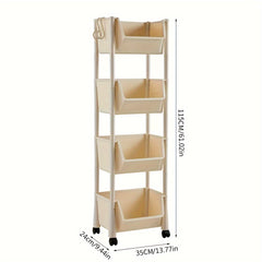 Sundries Storage Rack Kitchen Bedroom Shelf Small Cart Bookshelf
