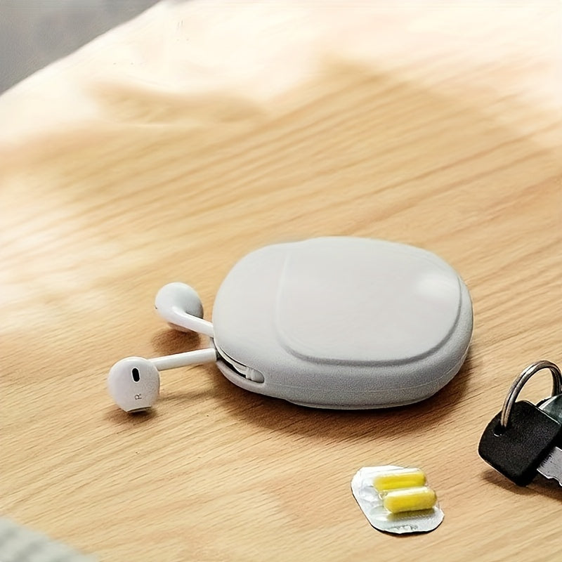 Silicone Earphone Cable Organizer Data Cable Storage Case Mini Key Box