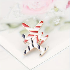 Aircraft Metal Brooch Small Badges for Men and Women