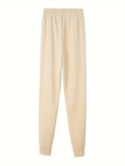  Letter Print Fleece Joggers