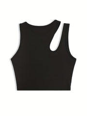 Y2K Ribbed Crop Tank Top Sleeveless Summer Women's Clothing