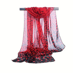Dotted Gradient Thin Scarf Gauze Shawl Head Wrap Windproof Headscarf Hijab