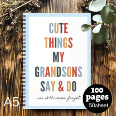 Grandparents Spiral Notebook Journal for Grandma Memory Book Mother's Gift