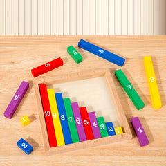 Colorful Wooden Math Learning Sticks Counting Aid
