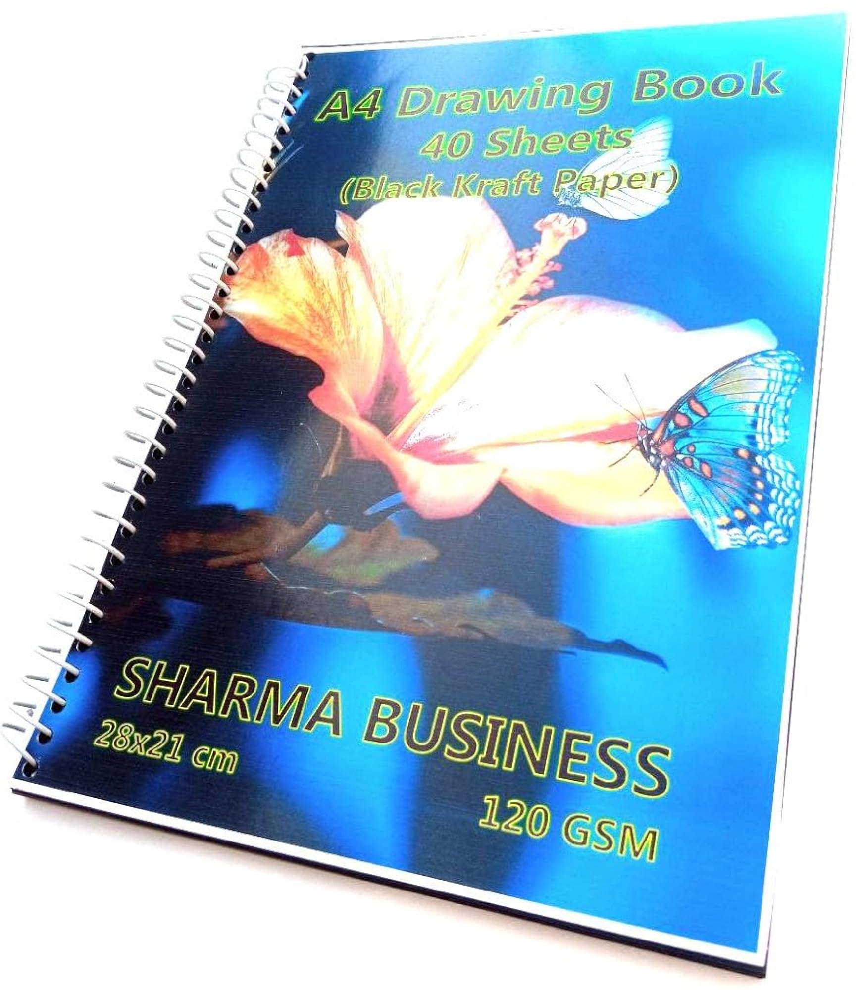 A4 Black Paper Drawing Book, 40 Sheets, Spiral Bound – CRAZE