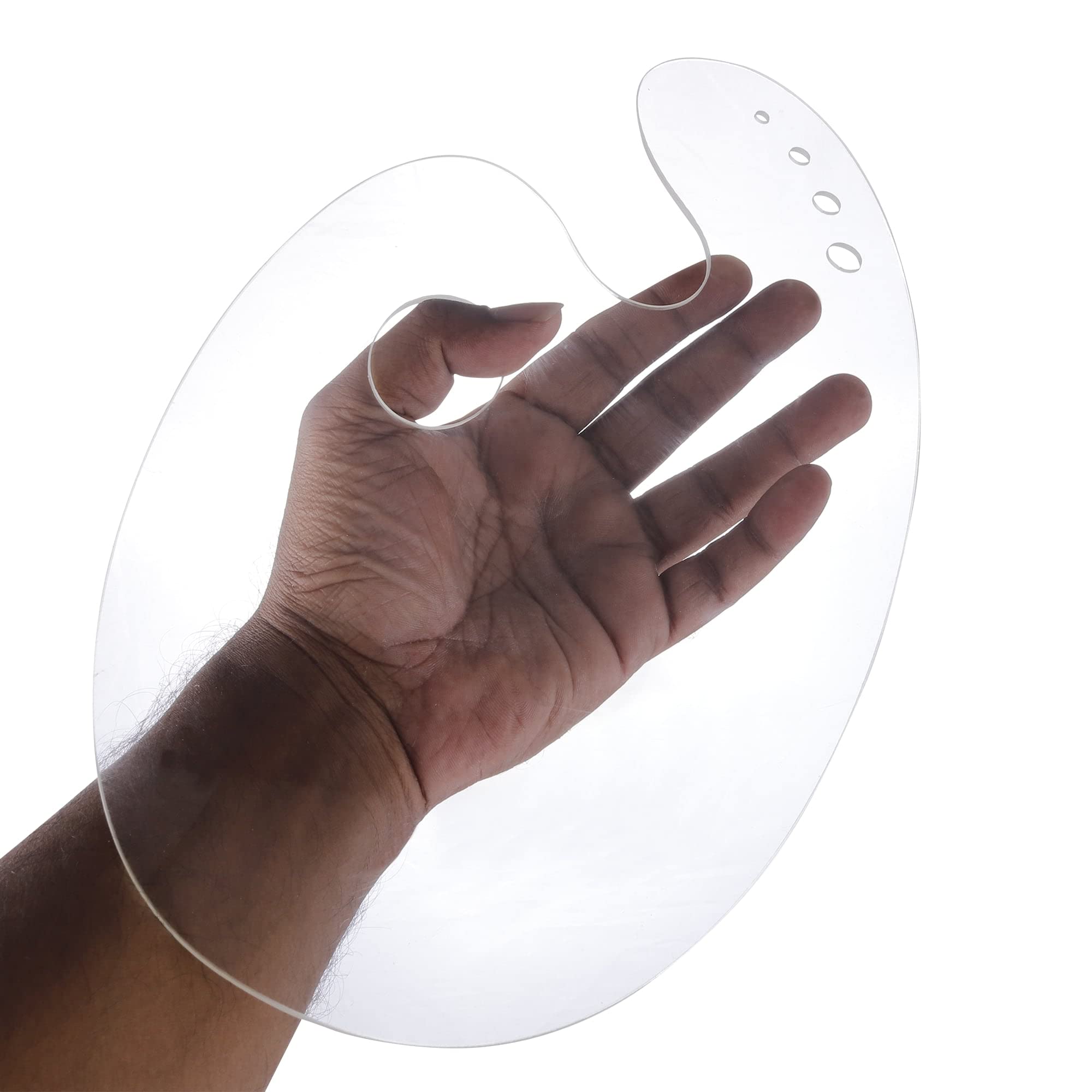 Clear Transparent Acrylic Kidney Shaped Drawing Palette, 12x7 Inch – CRAZE