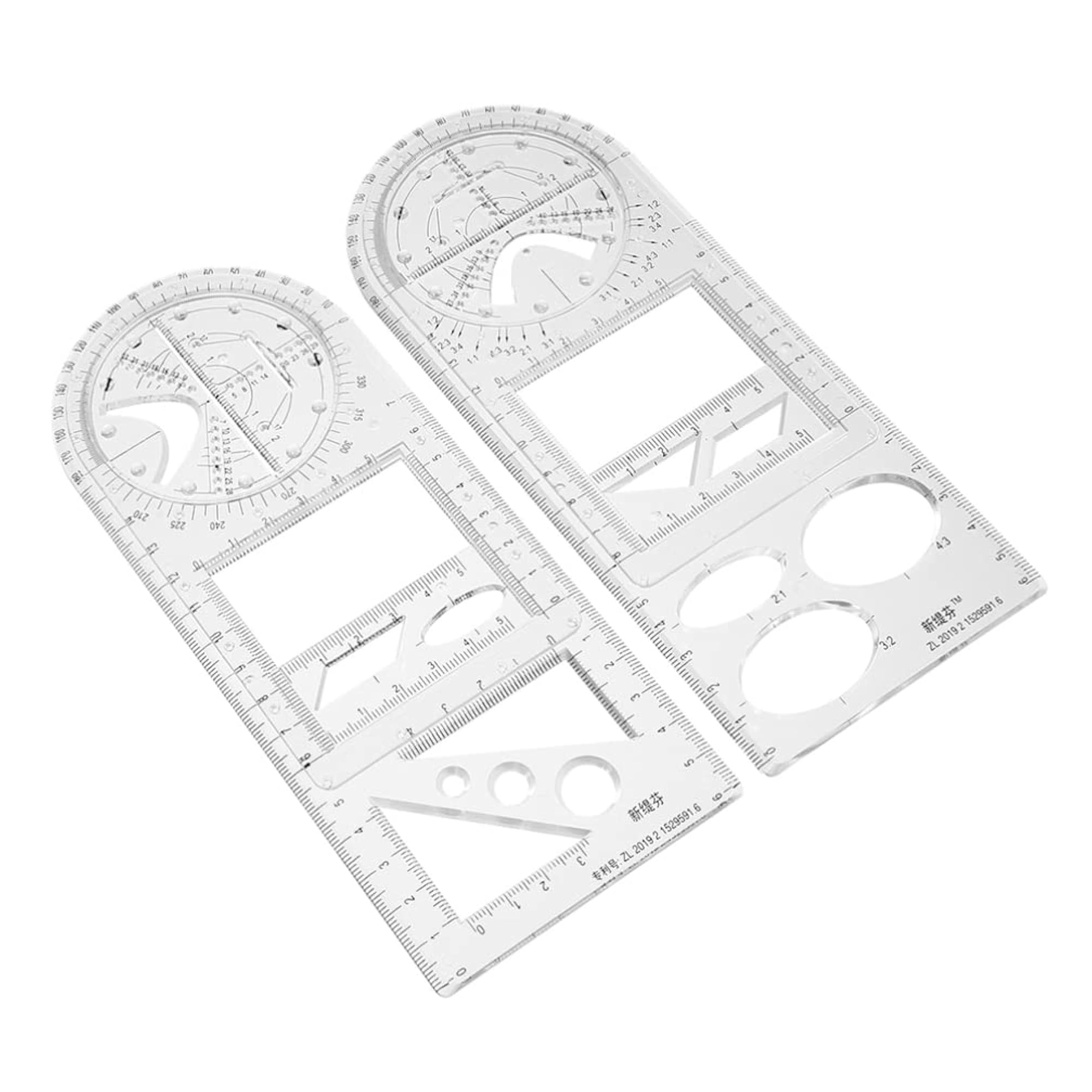 Geometric Drawing Templates Drafting Stencils Set – CRAZE