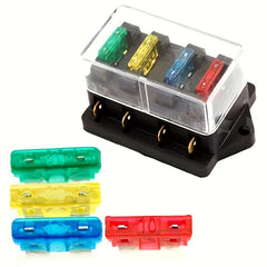 4 Way Car Vehicle Circuit Automotive Blade Fuse Block Holder Box Fuse