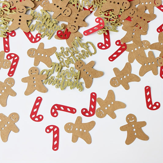 100pcs Golden Glitter Merry Christmas Confetti