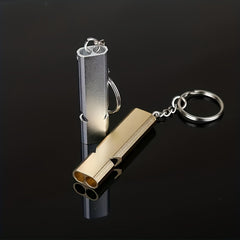 2PCS Aluminum Alloy Survival Whistle for Outdoor Camping Emergency