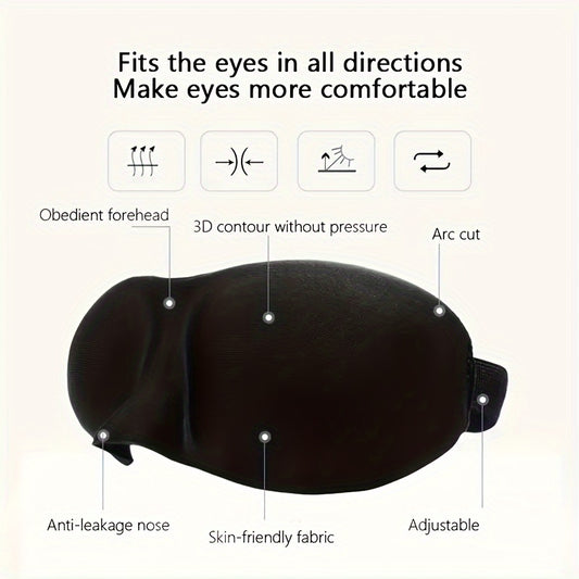 3D Contoured Sleep Eye Mask for Sleeping Travel Nap